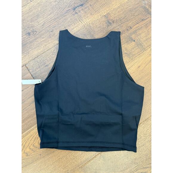 Madewell MWL Form Sleeveless Racerback Crop Top Black Women Sz S NWT - Picture 7 of 10
